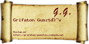 Grifaton Gusztáv névjegykártya